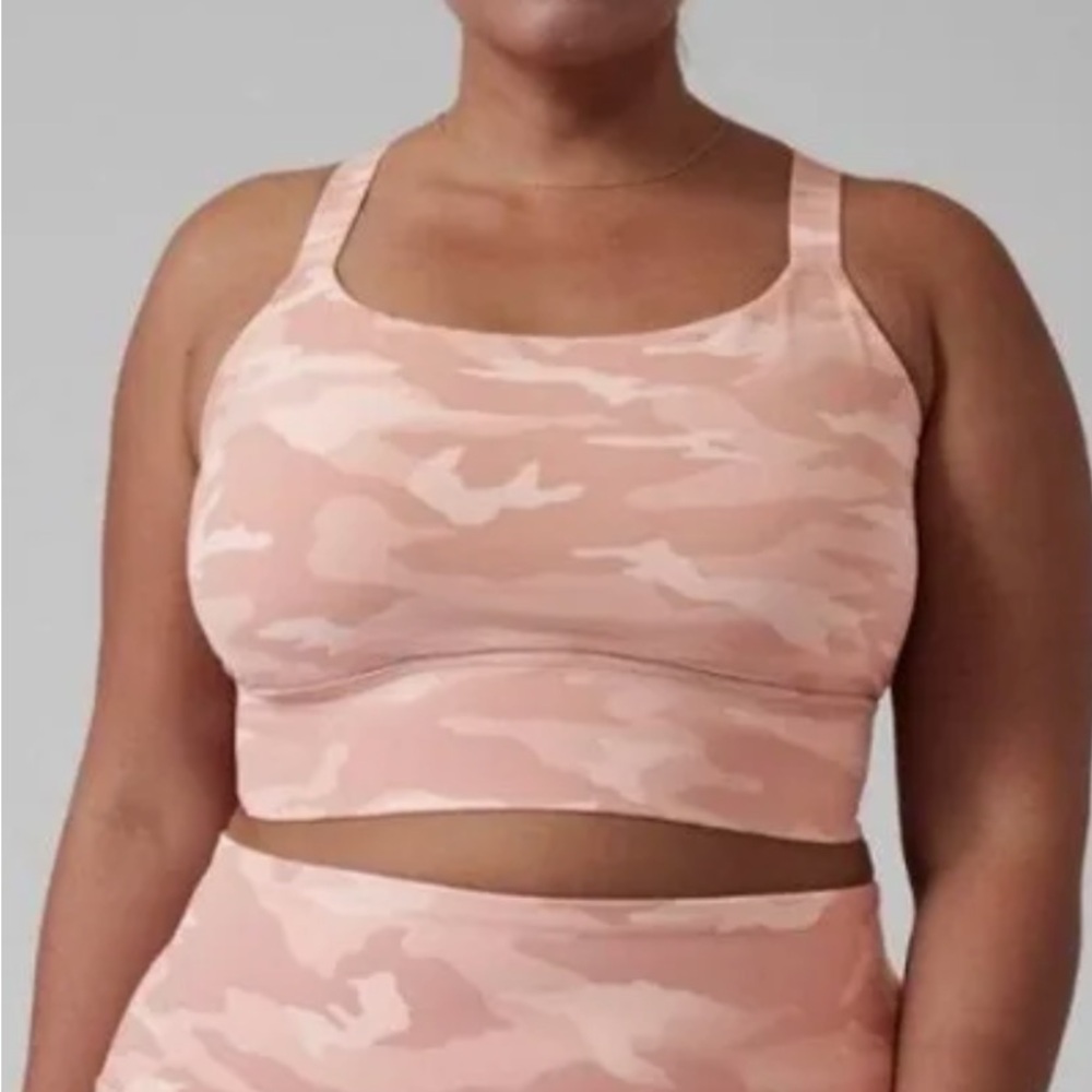 Athleta Warrior Longline Printed Bra D/DD 3X